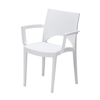 Exkluzívná plastová stolička JUNE s podrúčkami