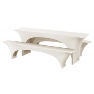 Bonn - sada elastických poťahov na pivný set, 220 x 70 x V78 cm