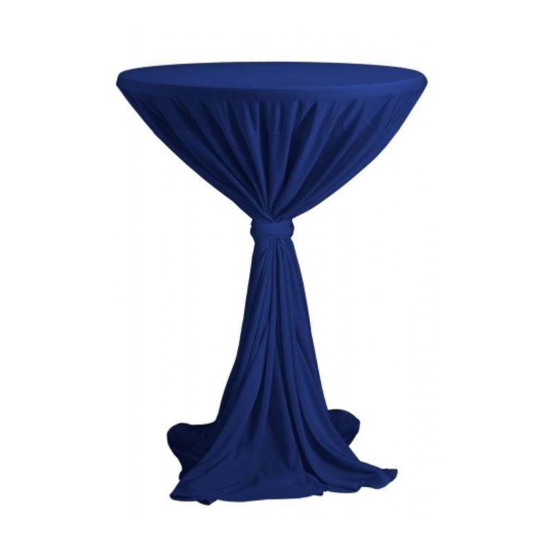 Venice - obrus na koktejlový stôl ∅ 80 - 85 cm so stuhou, Modrá