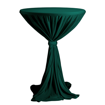 Venice - obrus na koktejlový stôl ∅ 80 - 85 cm so stuhou, Tmavo zelená