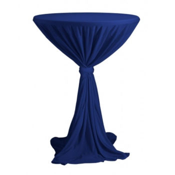 Sidney - obrus na koktejlový stôl ∅ 70 cm so stuhou, Modrá