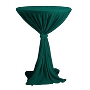 Sidney - obrus na koktejlový stôl ∅ 70 cm so stuhou, Tmavo zelená