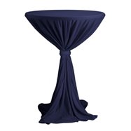 Sidney - obrus na koktejlový stôl ∅ 70 cm so stuhou, Námornická modrá