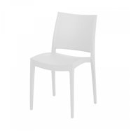 Biela stohovateľná stolička Jade