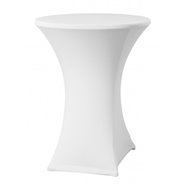Elastický poťah ONYX LITE na koktejlové stoly Ø 80 - 85 cm, biely, 160 g/m2