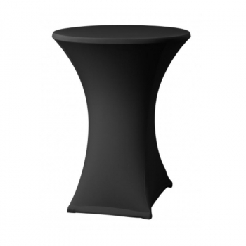 Elastický poťah ONYX LITE na koktejlové stoly Ø 80 - 85 cm, čierny, 160 g/m2