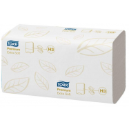 Tork papierové uteráky ZZ 3000 ks, 22,6 x 23 cm, 15 bal., Premium extra jemné biele