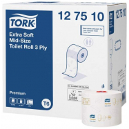 Tork toaletný papier 70 m, 3-vrstvový, Ø 13,2 cm, 27 roliek, (T6) Mid-size extra jemný