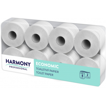 Toaletný papier Harmony Professional 2vr., prírodný recykel, biely 50%, 64x29,5 m