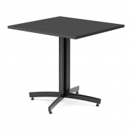 Kaviarenský stolík Sally, 700x700 mm, HPL, čierna / čierna