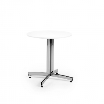 Okrúhly jedálenský stôl Sanna, Ø700 mm, biela, chróm