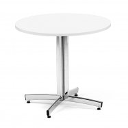 Okrúhly jedálenský stôl Sanna, Ø900 mm, biela, chróm