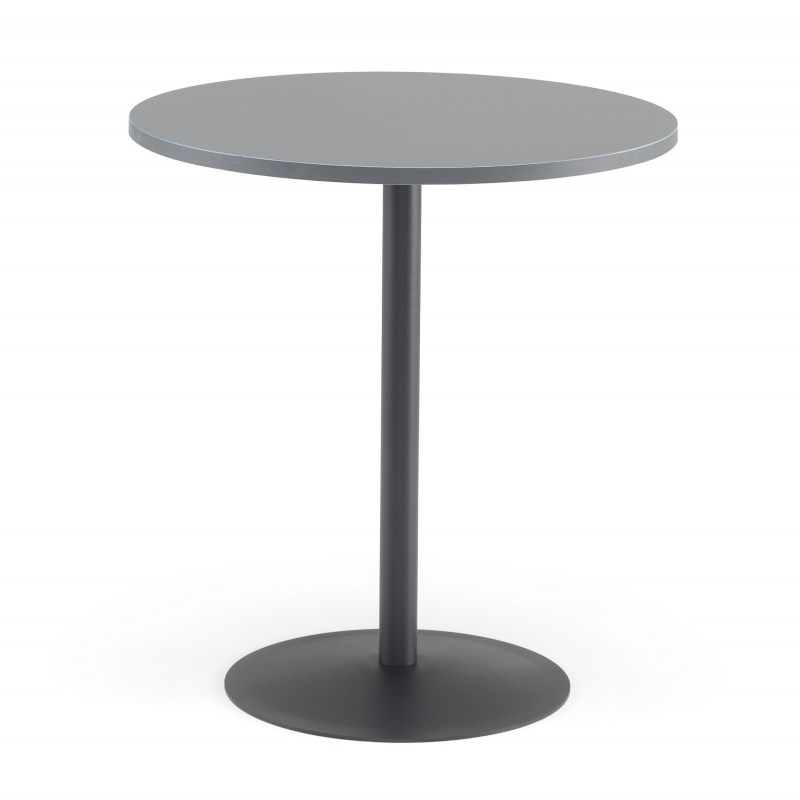 Kaviarenský stolík Astrid, Ø700 mm, sivá / čierna
