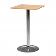 Barový stôl Siri, 700x700 mm, bukový masív, chrómovaná podnož