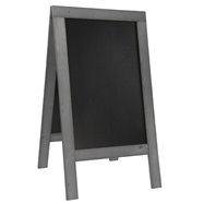 Ponuková stojanová rustikálna tabuľa SANDWICH 135 x 72 cm, tmavo šedá