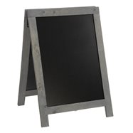Ponuková stojanová rustikálna tabuľa SANDWICH 85 x 55 cm, tmavo šedá