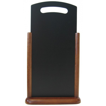 Stolný stojanček Securit s popisovacou tabuľkou XL - tmavo hnedá