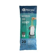 MERIDA TOP sáčky 12-15 l. Biele, zaťahovacie parfumované. 20 ks/rola