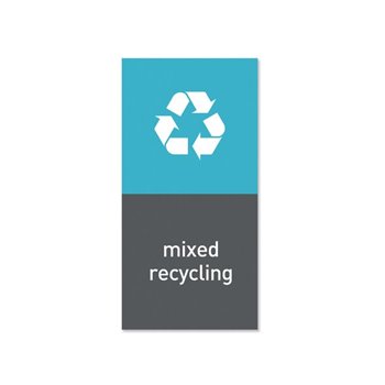 Simplehuman magnetický štítek na odpadkový koš - recyklovatelný odpad"mixed recycling"