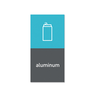 Simplehuman magnetický štítek na odpadkový koš - hliník "aluminium"