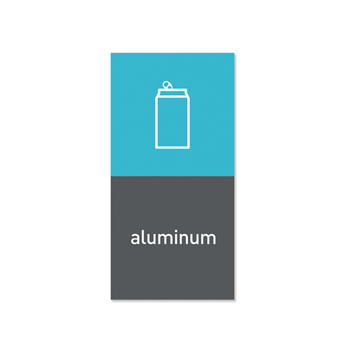 Simplehuman magnetický štítek na odpadkový koš - hliník "aluminium"