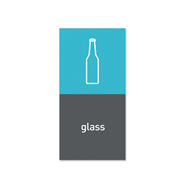Simplehuman magnetický štítek na odpadkový koš - sklo "glass"