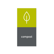 Simplehuman magnetický štítek na odpadkový koš - kompost "compost"