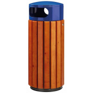 Venkovní odpadkový koš Rossignol Zeno 57885 - 60 L, dřevo, modrý
