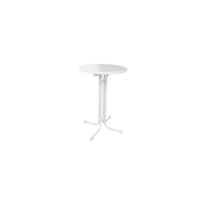 Skladací koktejlový stôl MODENA s doskou Ø 70 cm, biely