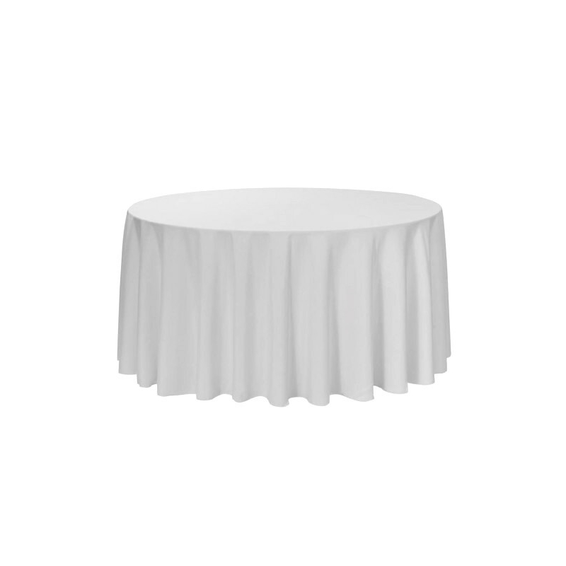 Obrus na okrúhle stoly, ∅ 260 cm, 100% PE, 170 g / m2, biely