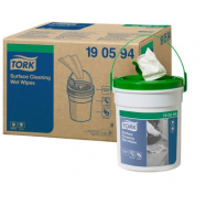 Tork Premium vlhčené utierky na čistenie povrchov (Praktické vedro), návin 15,7 m, 4 ks