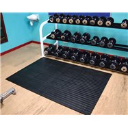 Čierna fitness rohož - dĺžka 180 cm, šírka 120 cm a výška 1,7 cm