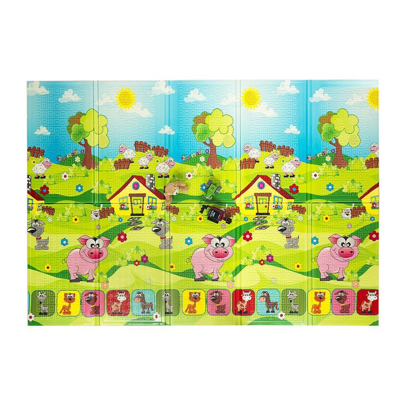 Detská skladacia penová hracia podložka Casmatino Piggy - dĺžka 200 cm, šírka 140 cm a výška 0,9 cm