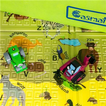 Detská skladacia penová hracia podložka Casmatino ABC Animals - dĺžka 200 cm, šírka 140 cm a výška 1 cm