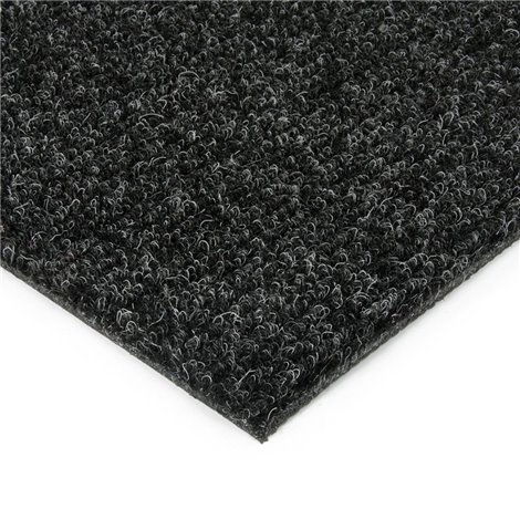 Čierna kobercová čistiaca zóna FLOMA Catrine - dĺžka 200 cm, šírka 100 cm a výška 1,35 cm