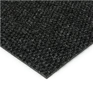 Čierna kobercová záťažová čistiaca zóna FLOMA Fiona - dĺžka 200 cm, šírka 200 cm a výška 1,1 cm