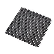 Čierna gumová čistiaca modulová vstupná rohož Master Flex D12 - dĺžka 50 cm, šírka 50 cm a výška 1,2 cm