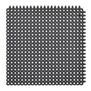 Čierna gumová čistiaca modulová vstupná rohož Master Flex D12 - dĺžka 50 cm, šírka 50 cm a výška 1,2 cm