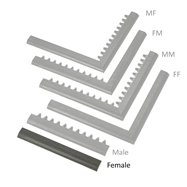Čierna nábehová hrana "samica" MF Safety Ramps D23 / C23 - dĺžka 50 cm a šírka 6 cm