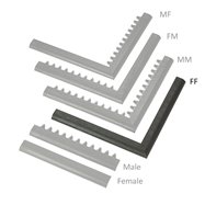 Čierna nábehová hrana "samica" MF Safety Ramps D23 / C23 - dĺžka 100 cm a šírka 6 cm