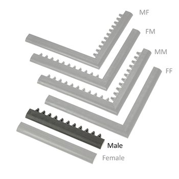 Čierna nábehová hrana "samec" MF Safety Ramps D23 / C23 - dĺžka 50 cm a šírka 6 cm