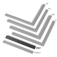 Čierna nábehová hrana "samec" MF Safety Ramps D12 / C12 Nitrile - dĺžka 50 cm a šírka 5 cm
