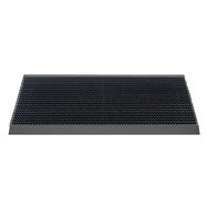 Čierna vonkajšia čistiaca kefová vstupná rohož FLOMA Outline - dĺžka 50 cm, šírka 80 cm a výška 2,2 cm