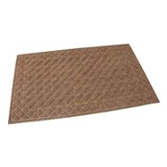 Hnedá textilné vonkajšie čistiaca vstupná rohož FLOMA Bricks - Squares - dĺžka 45 cm, šírka 75 cm a výška 1 cm