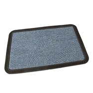 Modrá textilné vonkajšie čistiaca vstupná rohož FLOMA Chaos - dĺžka 40 cm, šírka 60 cm a výška 0,8 cm