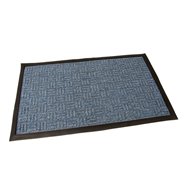 Modrá textilné vonkajšie čistiaca vstupná rohož FLOMA Criss Cross - dĺžka 45 cm, šírka 75 cm a výška 1 cm