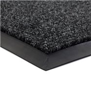 Čierna textilná záťažová čistiaca vnútorné vstupná rohož FLOMA Catrine - dĺžka 60 cm, šírka 90 cm a výška 1,35 cm