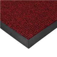 Červená textilné vnútorné čistiace záťažová vstupná rohož FLOMA Catrine - dĺžka 150 cm, šírka 150 cm a výška 1,35 cm