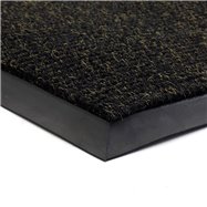 Čierna textilná záťažová čistiaca vnútorné vstupná rohož FLOMA Catrine - dĺžka 80 cm, šírka 120 cm a výška 1,35 cm