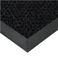 Čierna textilné vnútorné čistiace vstupná rohož FLOMA Alanis - dĺžka 200 cm, šírka 100 cm a výška 0,75 cm